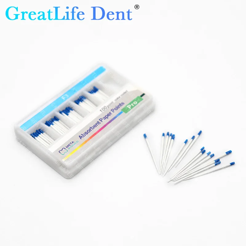 GreatLife Dental Absorbent Paper Points Tips Taper 0.2/0.4/0.6 Size For Dentist Root Endodontics Moisture Absorbent Paper Points