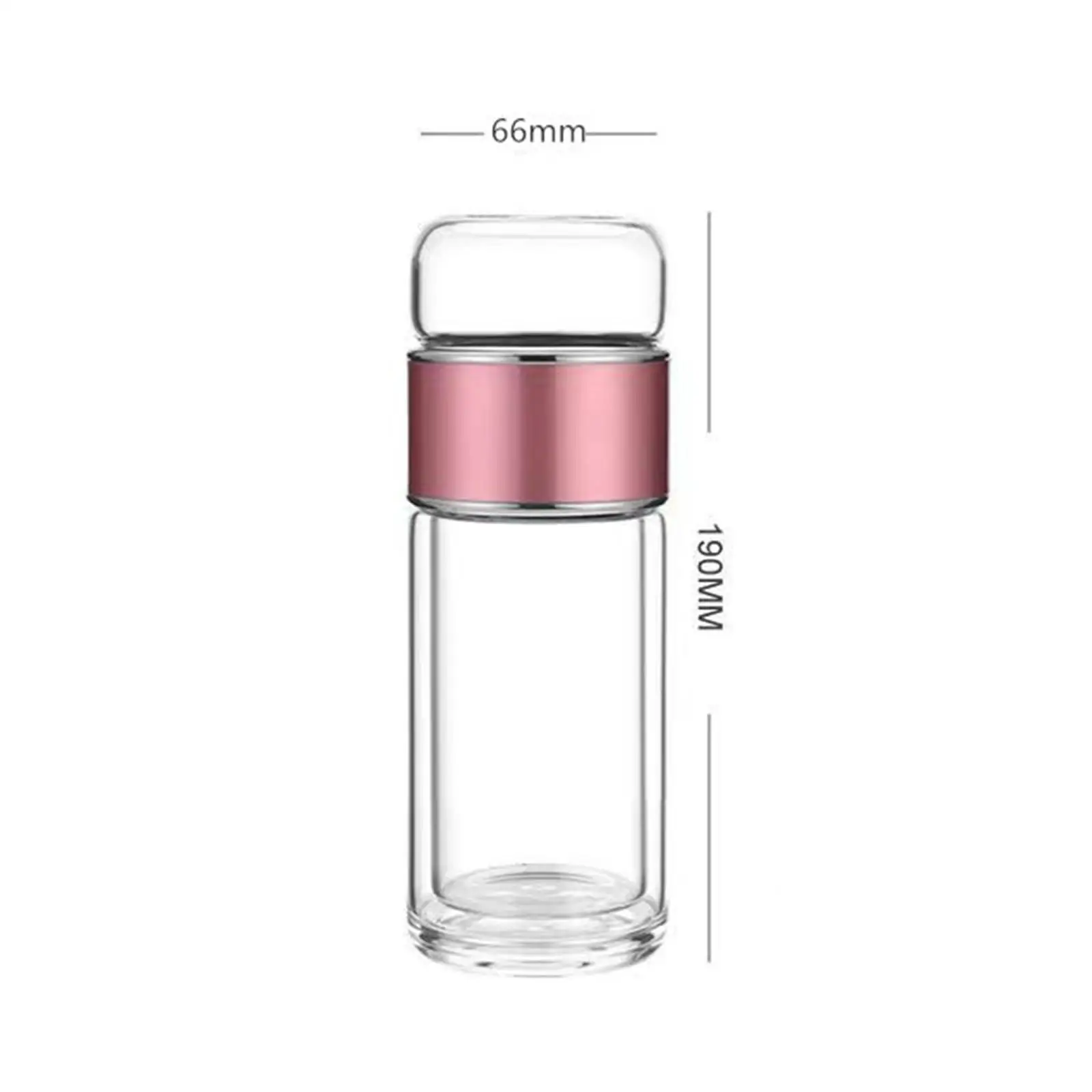 Glass Tea Infuser Bottle 350ml Portable Small Tea Mug for Outdoor Travel