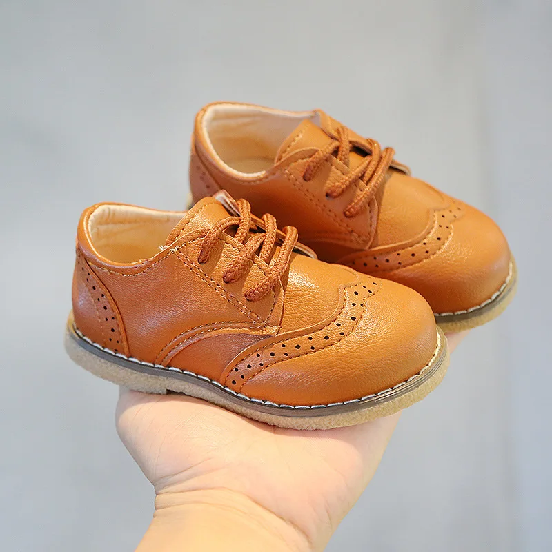 Children's Shoes Kids Casual Flats for Boys Girls Retro Vintage Classic for Wedding Party Fashion Non-slip Breathable Chic Laces