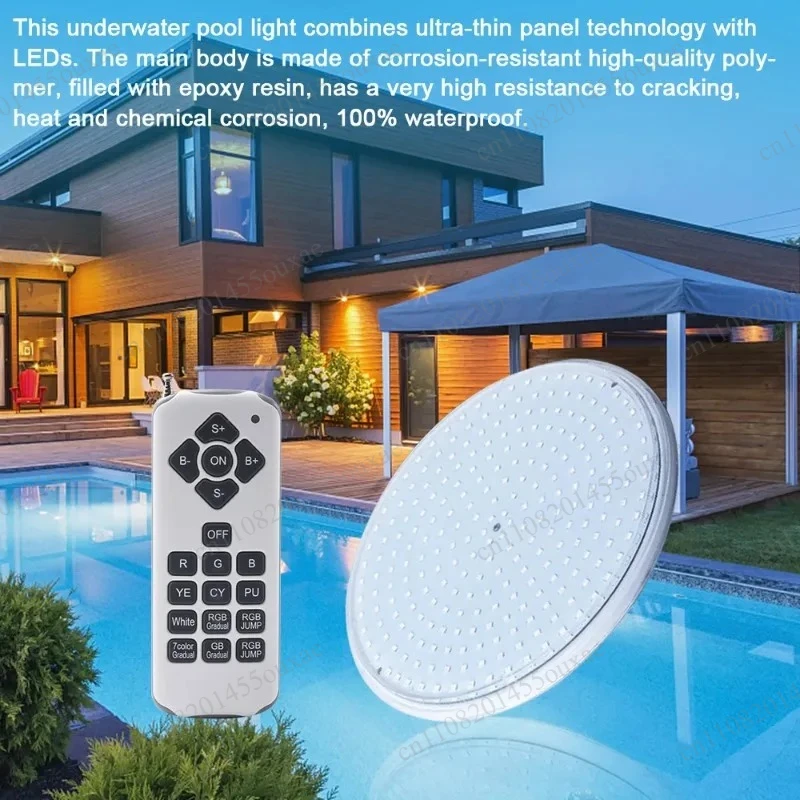 AC12V PAR56 Swimming Pool Lamp IP68 Waterproof Resin Sealed 18W 35W RGB Light Optional RC & Fixed Warm Cold White Version