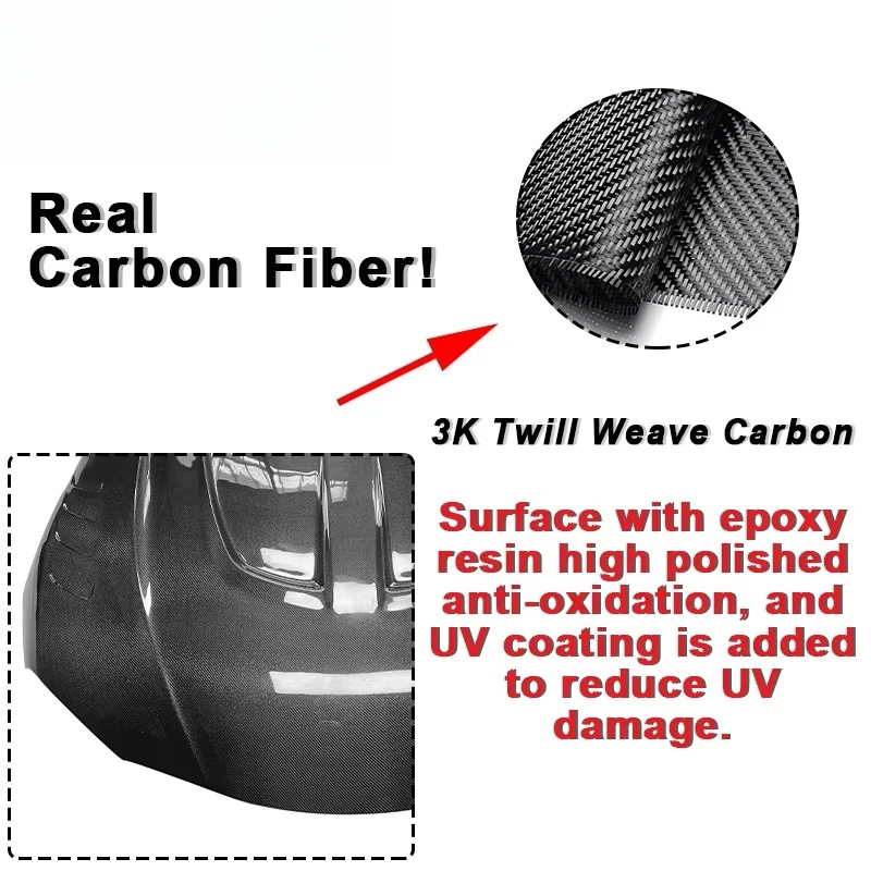 

LB Style Carbon Fiber Hood for Supra GR A90 MK5 2019-2023 Engine Cover Bonnet Car Auto Parts Accessories