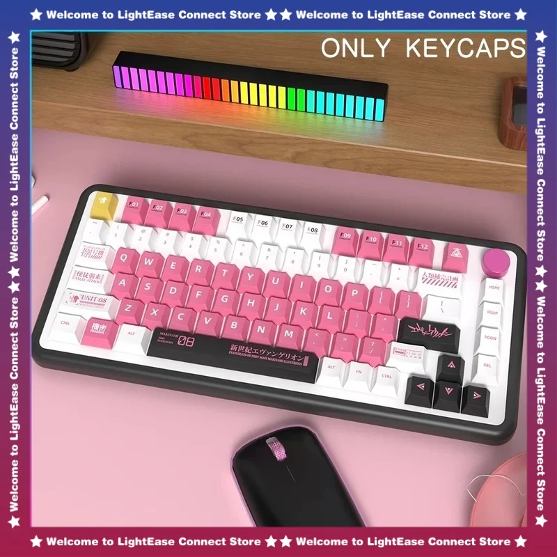 Eva08 Unit 8 Original Factory Height Key Cap 139 Key Thermal Sublimation Pbt Cartoon Personalized Replacement Keyboard Keys