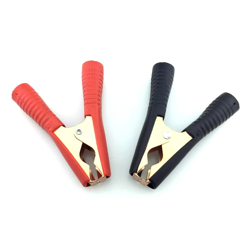 2pcs/lot Car Alligator Clips Battery Clamps Crocodile Clip 100A Red+Black All-inclusive high quality alligator clip battery clip