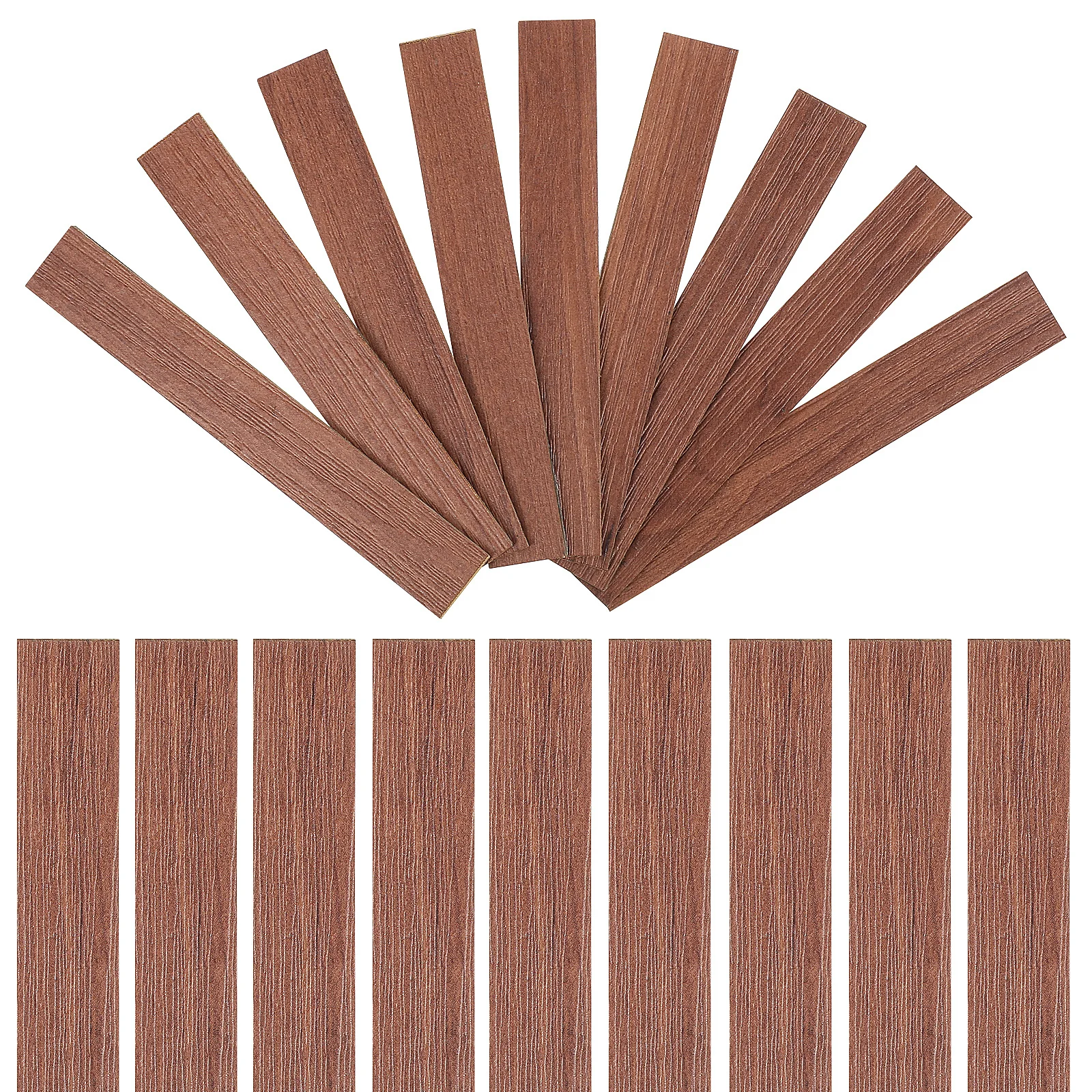 

40Pcs Miniature Dollhouse Flooring Peel and Stick Wood Grain Tiles Easy Application Realistic Texture 1 12 Scale Decor