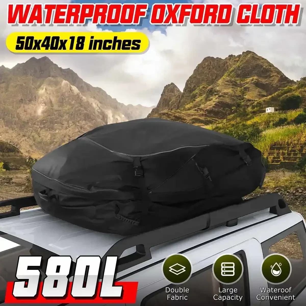 130x100x45CM Car Cargo Roof Bag Auto Rooftop Luggage Carrier Storage Bag 420D Oxford Car SUV Van Foldable Roofs Bags Body Kit