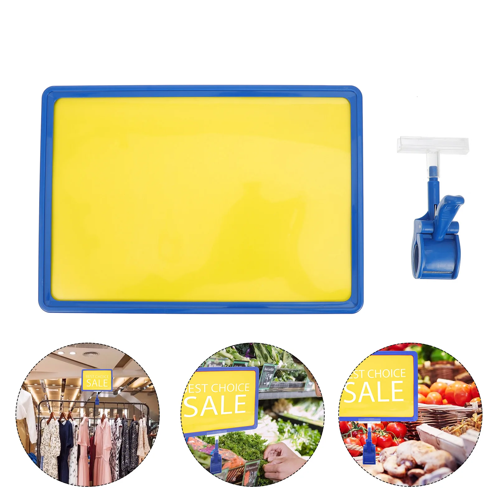 

1Set A4 Price Tag Board Clip ABS Retail Sign Holder Supermarket Label Display Tags Marketing Sign Stand
