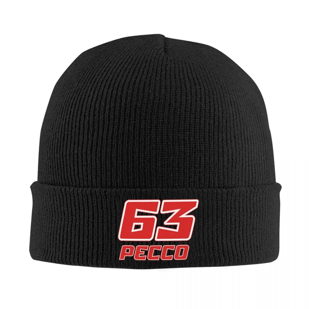 Pecco Bagnaia 63 Warm Knitted Cap Hip Hop Bonnet Hat Autumn Winter Outdoor Beanies Hats for Men Women Adult