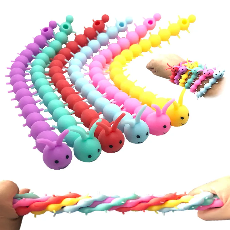 6/12/24pcs Elastic String Stretchy Bracelet Cute Unicorn TPR Rope Sensory Toys Stress Relief for Kids Birthday Party Favors Gift