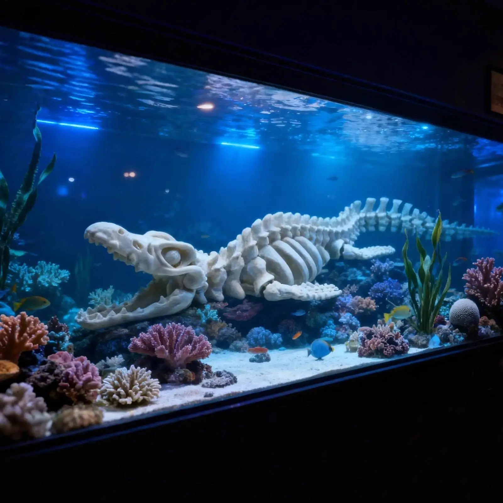 Esqueleto de Mosasaurus Impreso en 3D, Figura de Acción Articulada para Decoración de Acuarios, Accesorios para Acuarios de Reptiles