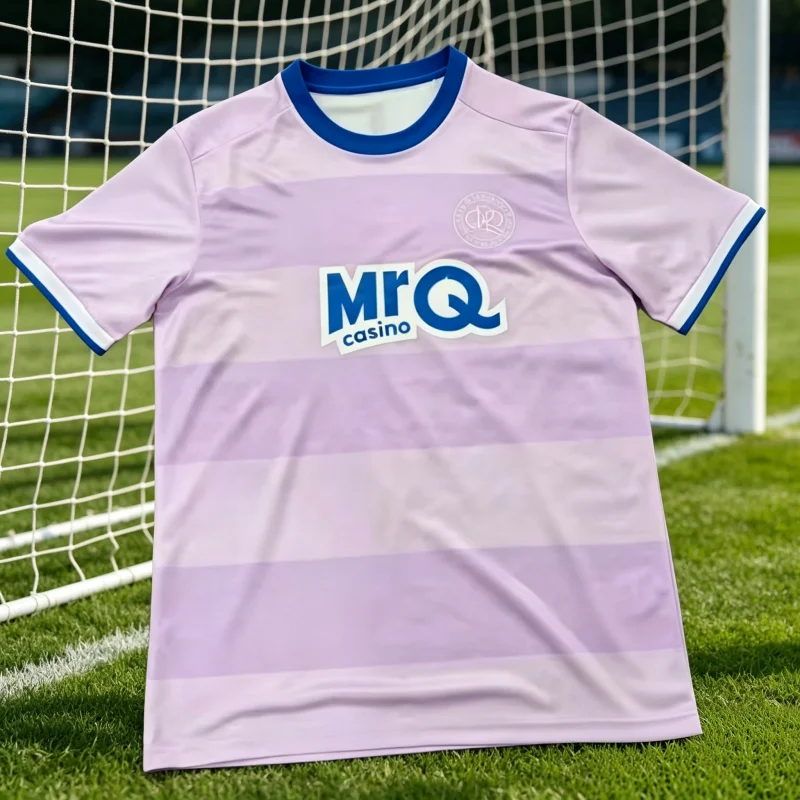 2026/27 QPR Jerseys Purple Stripe Soccer T Shirt Family Matching Outfits Mr Q Football Training Tops Parents Kids Clothing
