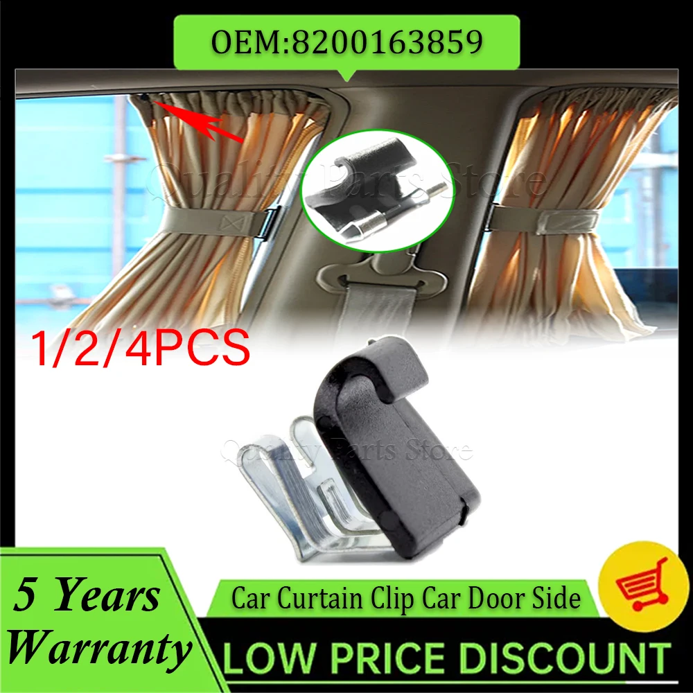 Rear Door Curtain Clip Door Side Windows Holder Fastener Clips For Megane 2 3 For Fluence Laguna 2 Scenic 1/2/4PCS 8200163859
