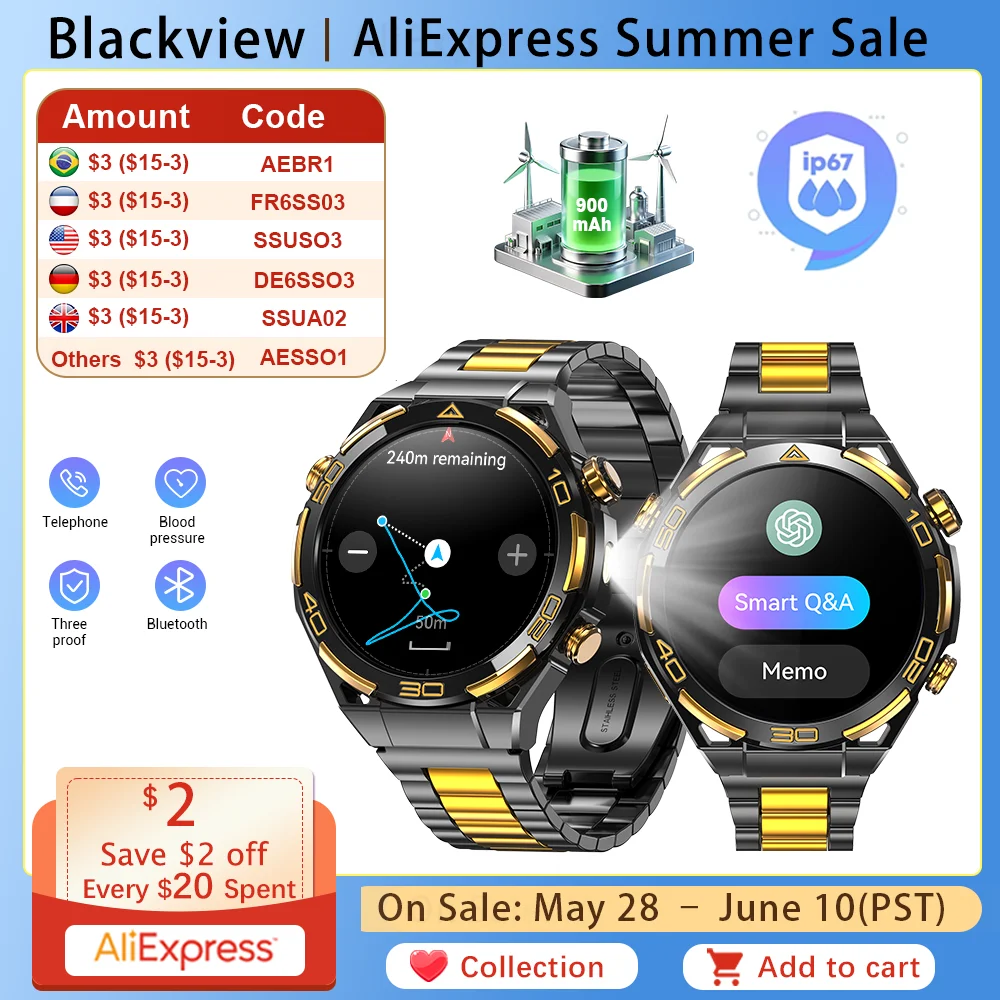 

2026 New GPS Positioning W90 Pro Smartwatch with Flashlight 1.43" HD AMOLED Display 900mAh Bluetooth Sport Watch for Men Women
