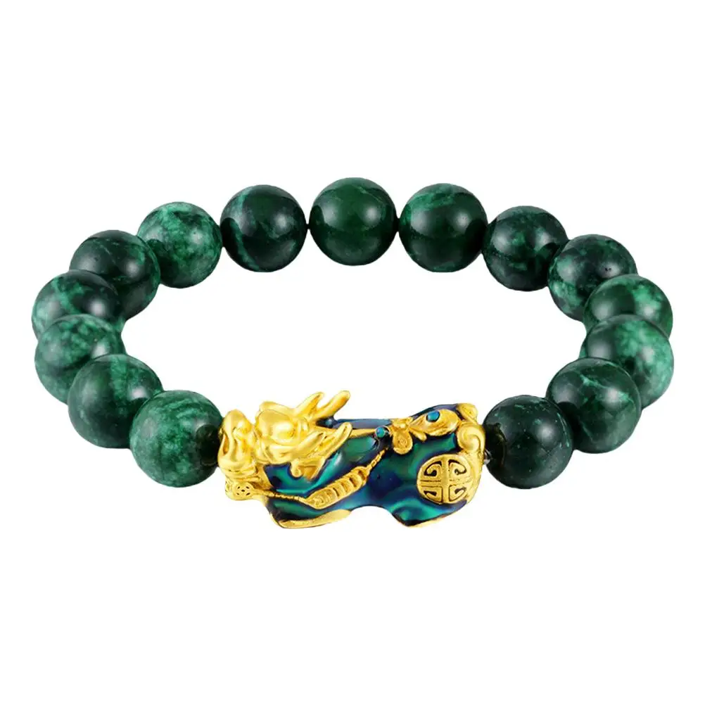 

Color Changing Elastic Bracelet Unique Buddhist Beads Agate Jewelry Gemstone Hand Chain Special Gift Eye catching