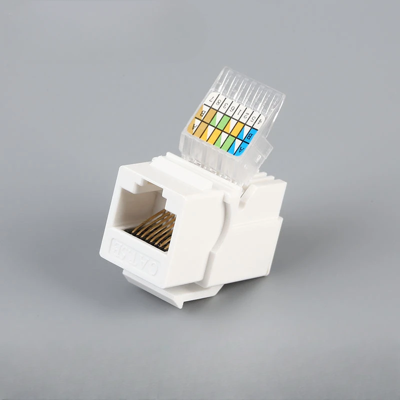 10PCS Super five categories of keystone computer module network port socket CAT5E network RJ45 network cable