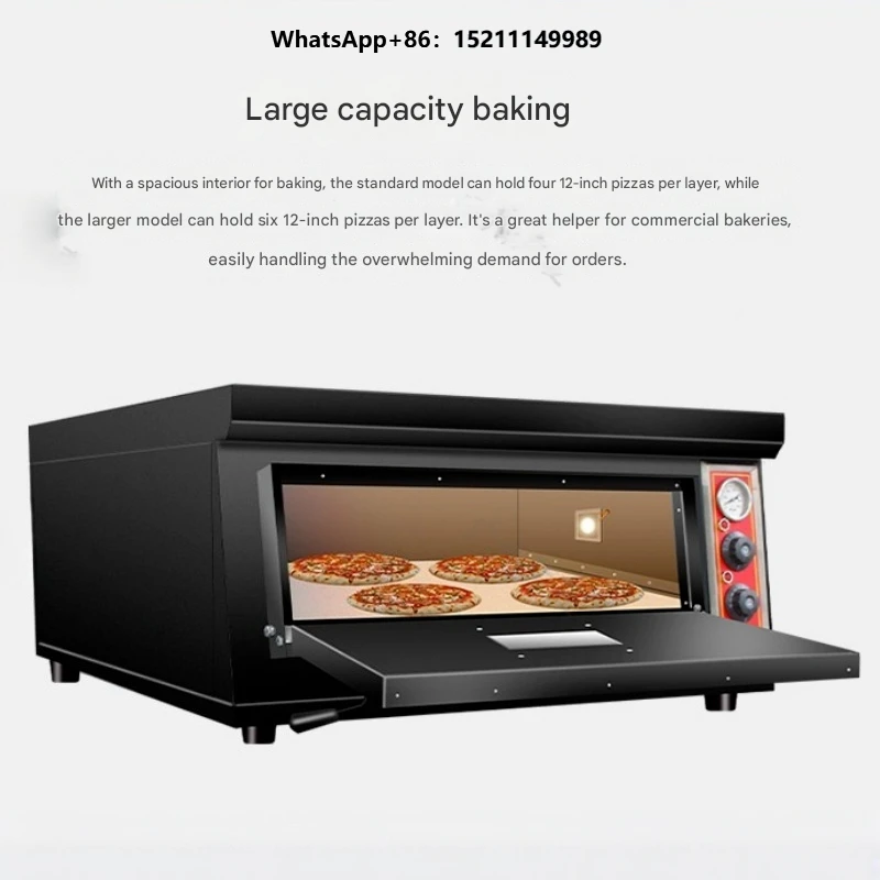 Electric Baking Oven for Pizza Tarts Multi-Deck Design 2 Shelves Stainless Steel Adjustable Thermostat for Consistent
