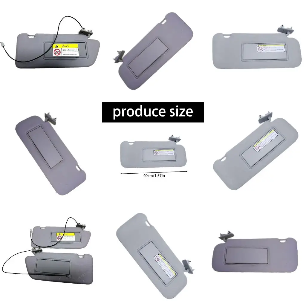 

87HE замена солнечных козырьков со встроенным туалетным зеркалом УФ -защиты для транспортных средств для транспортных средств