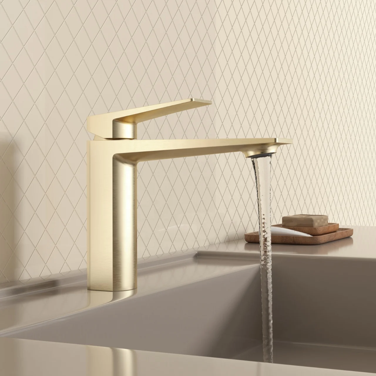 

High Quality Square Handle Single Hole Deck Mounted Modern Latest Hand Basin Tap for Bathroom