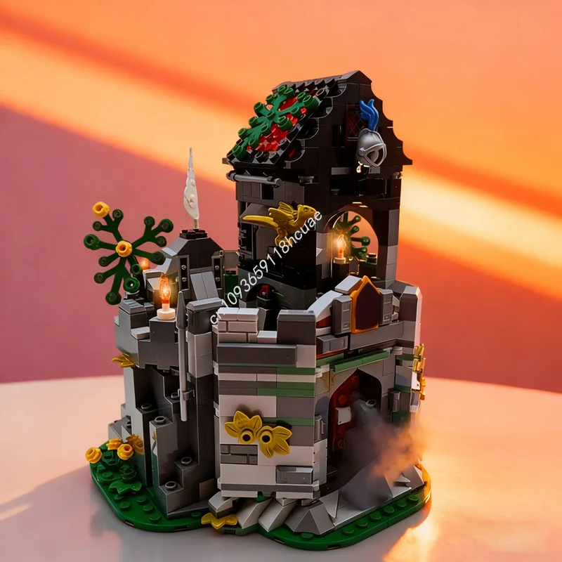 833 قطعة MOC القلعة السحرية الغابات المحرمة نموذج اللبنات لعبة العمارة لتقوم بها بنفسك الإبداعية الطوب هدية الكريسماس للأطفال #1