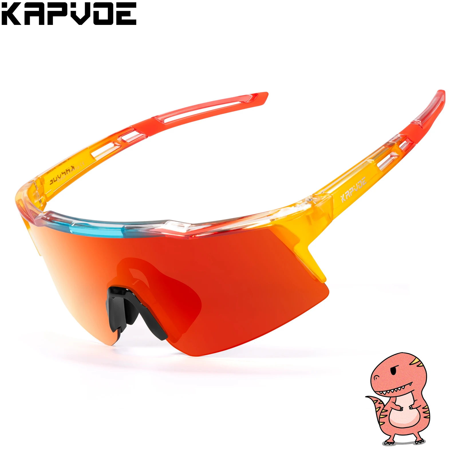 

KAPVOE детские спортивные очки велосипедные солнцезащитные очки для рыбалки на открытом воздухе аксессуары для кемпинга UV400 MTB для мальчиков и девочек велосипедные очки