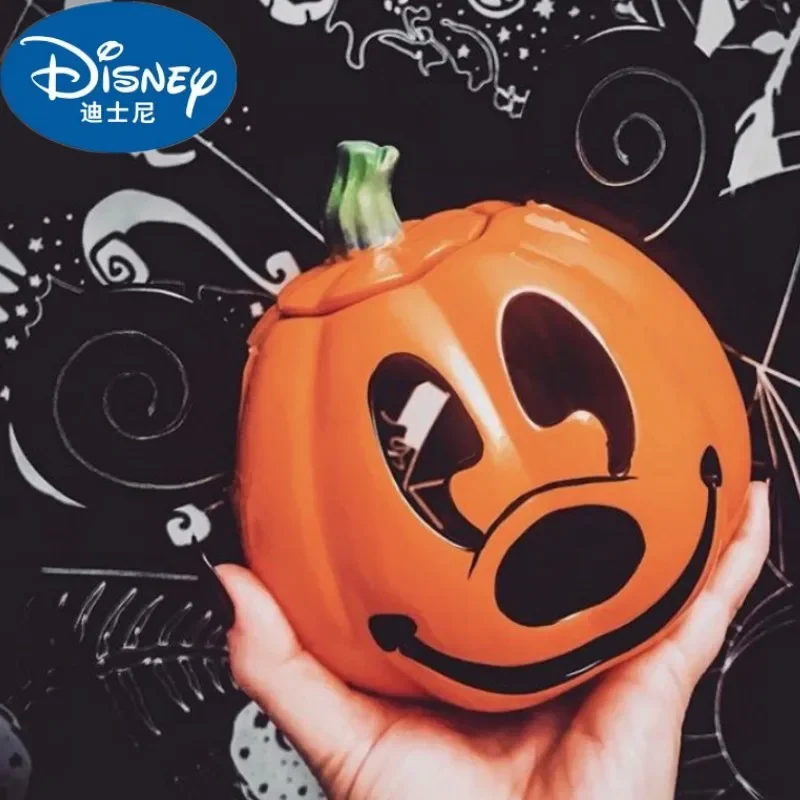 Disney Halloween Mickey Mouse New Pumpkin Lantern Cartoon Anime Action Figure Toys Decoration Collection Limited Edition Gifts