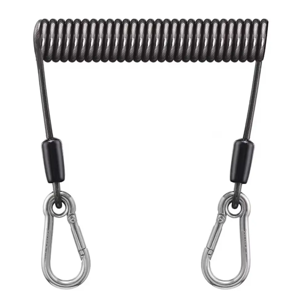

Elastic Coil Fishing Missed Rope Safety Rope Lockable Climbing Buckle Rope Stretch Heavy Duty Fishing Coiled Lanyard Fishing