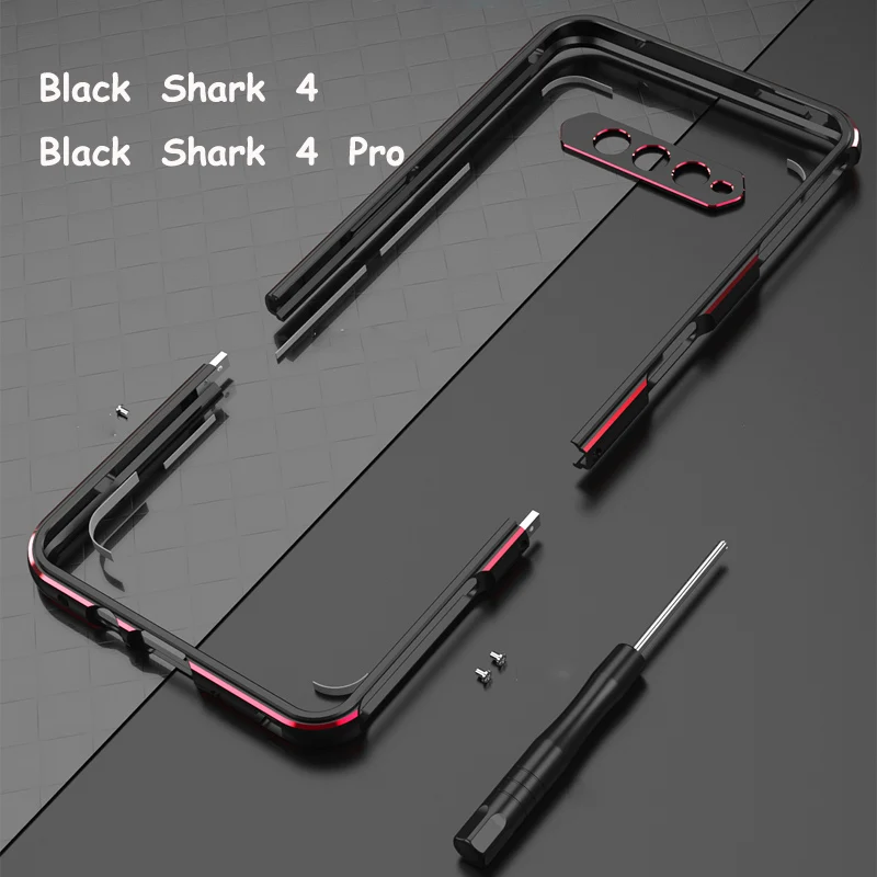 Aluminum Metal Bumper Case, Slim Border Cover, Black Shark 4, 4S, 5 Pro, Blackshark 4Pro, 5Pro, Frame Protector