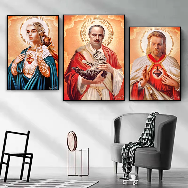 

Nordic Goddess Mia Film Jesus Poster and Print Mythology Film Singer Canvas Painting Wall Art Picture for Living Room Home Decor