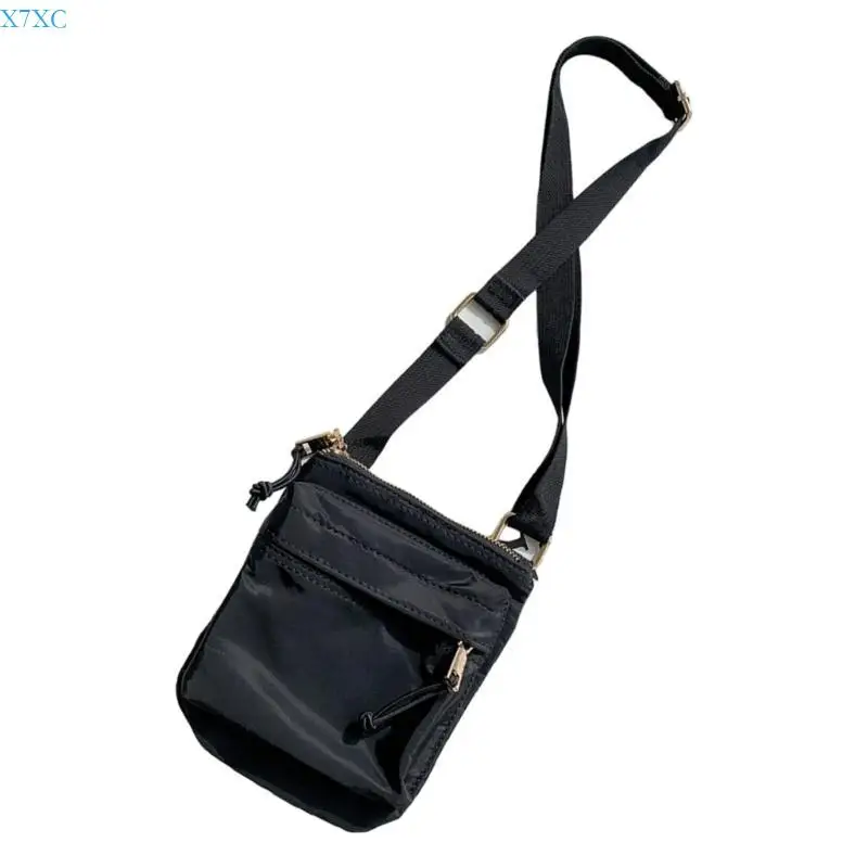 

X7XC Lightweight Crossbody Bag with Adjustable Strap Nylon Shoulder Bags PU Leather Satchel Suitable for Various Occasion