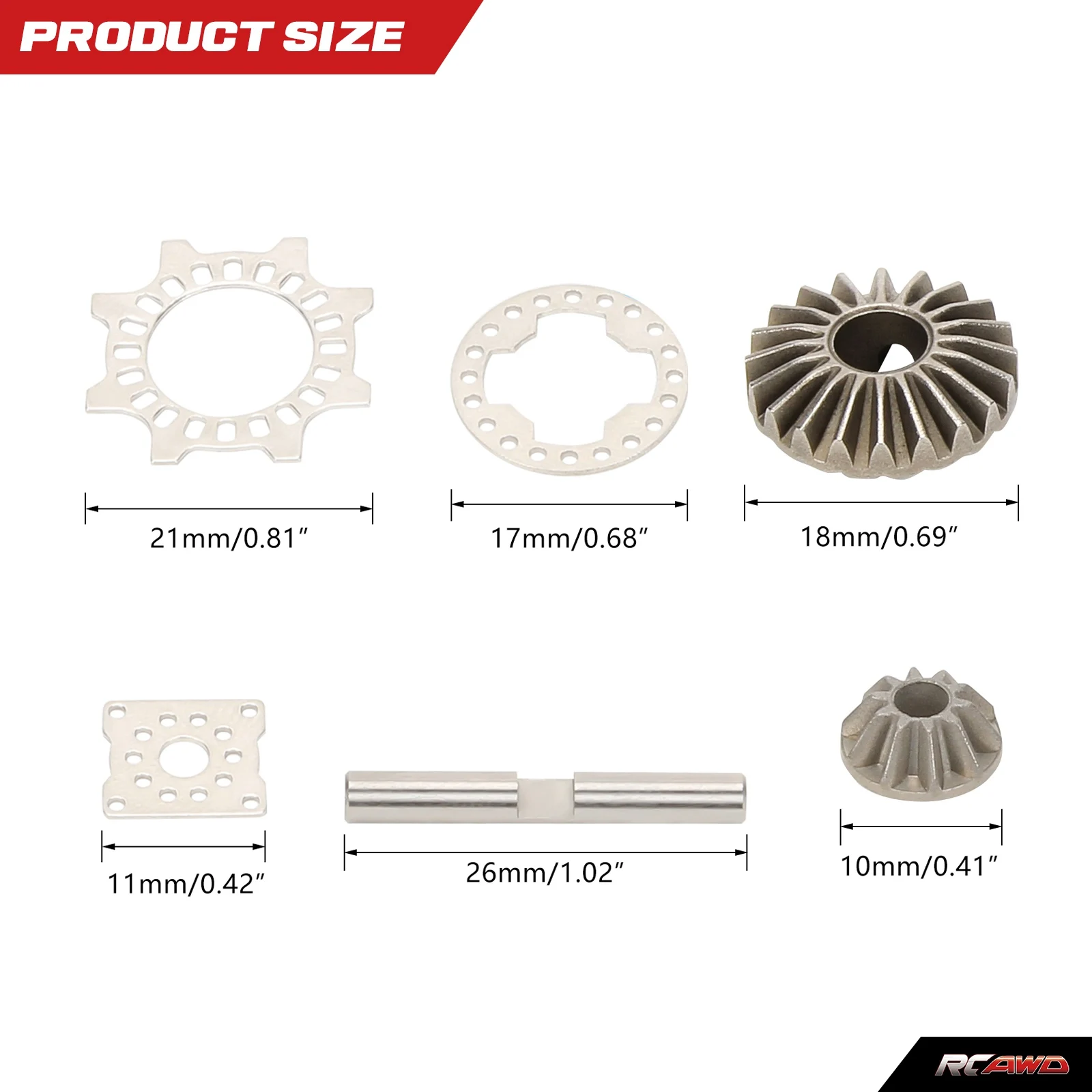 DIFF GEAR SET and Active Diff Plates for 1/7 FIRETEAM MOJAVE 6S 1/8 KRATON NOTORIOUS OUTCAST TALION 6S upgrades part