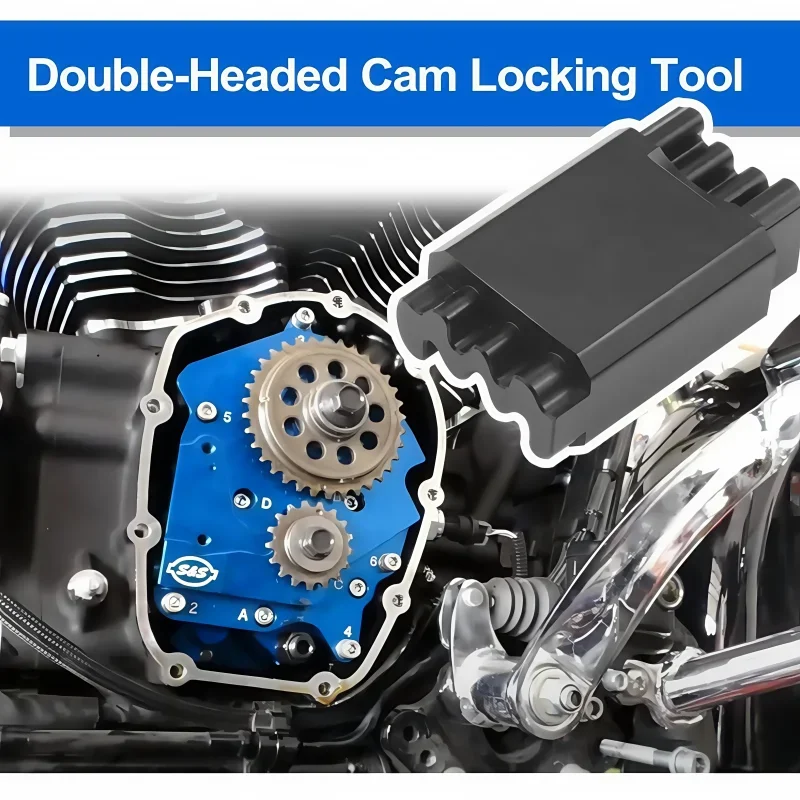 

Инструмент для блокировки кулачка коронки автомобиля, совместимый с Harley Twin Cam 1999-2017 гг. для двигателей M8 Milwaukee 8-2017 гг./99-06 Dyna модели