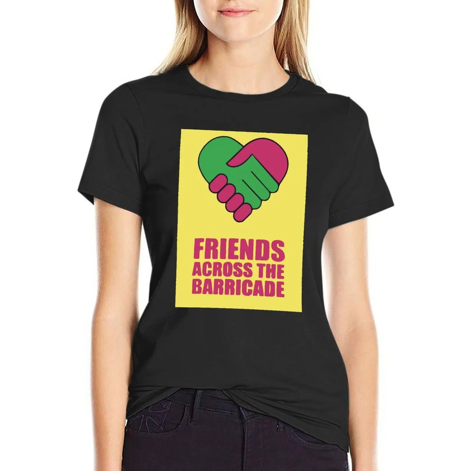 Great Model Derry Girls Friends Across The Barricade Awesome For Movie Fan T-Shirt tees western t shirts for Women