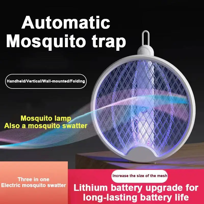 Fly Swatter For Indoors Folding Intelligent Electric Fly Zapper Safe Portable Repeller Products Outdoor Supplies For Indoors
