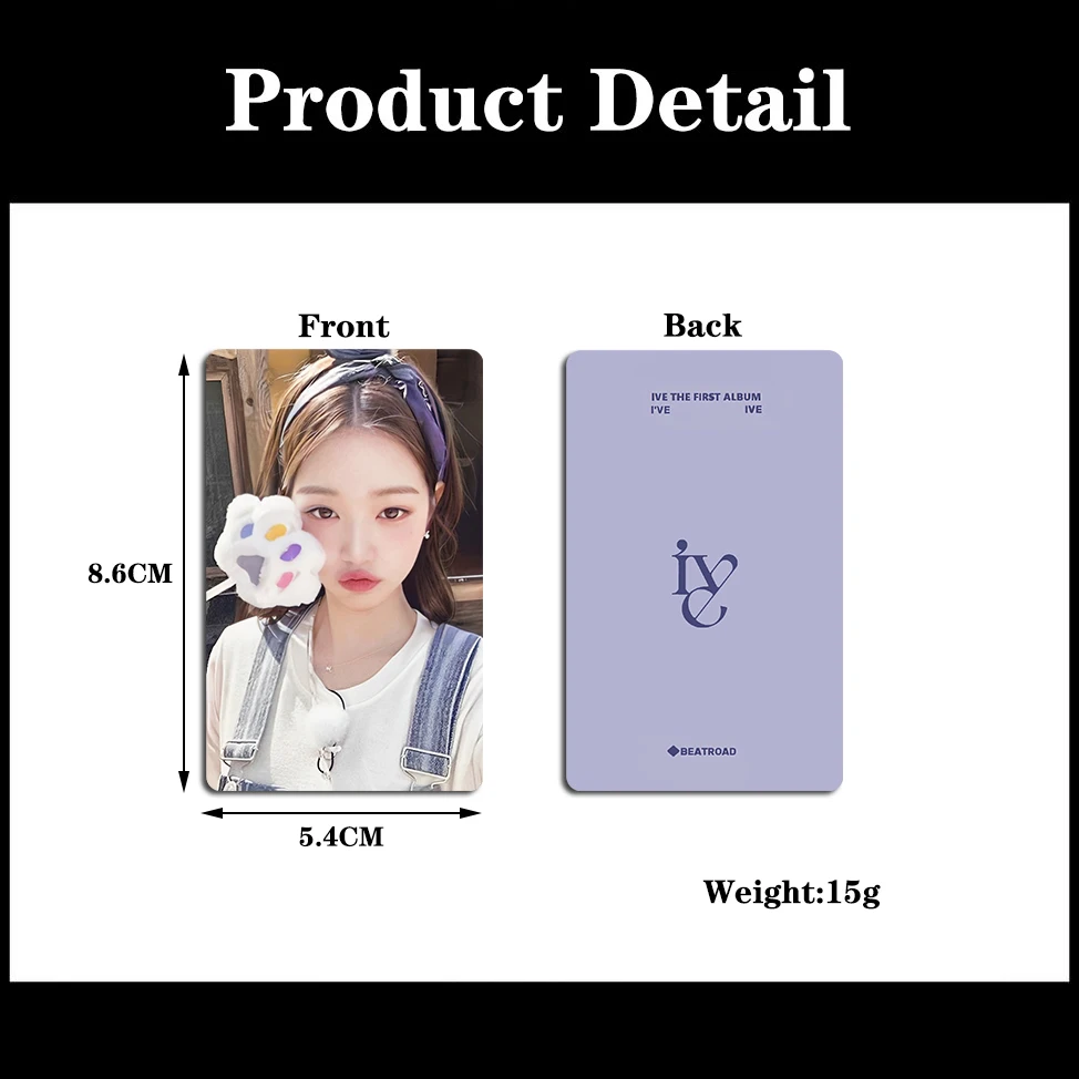 1ve Korean Girl Group Fu Series 1ve New Album BR Bonus Card Yujin Gaeul Wonyoung LIZ Peripheral Small Cards