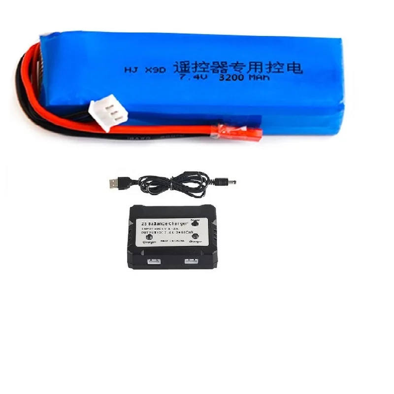 7.4V 3200mAh upgrade Lipo Battery for Taranis X9D Plus Transmitter Toy Accessories 2S 7.4V Lipo Battery