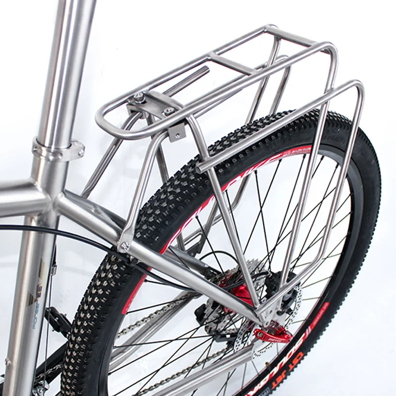 Gr9 Titanium Alloy Mountain Bicycle Cargo Rear Racks, Gravel Road Bike Luggage Shelf