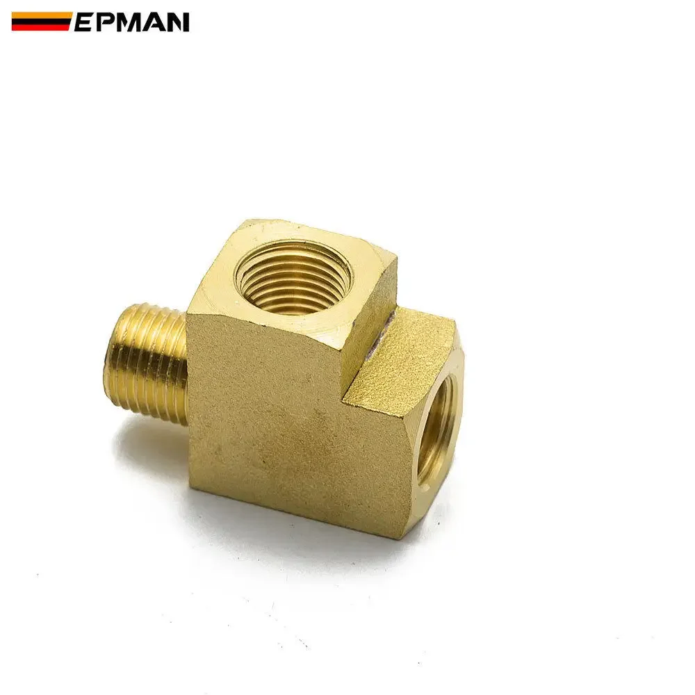 EPMAN Brass Pipe Fitting Barstock Street Tee T 3 Way NPT 1/8