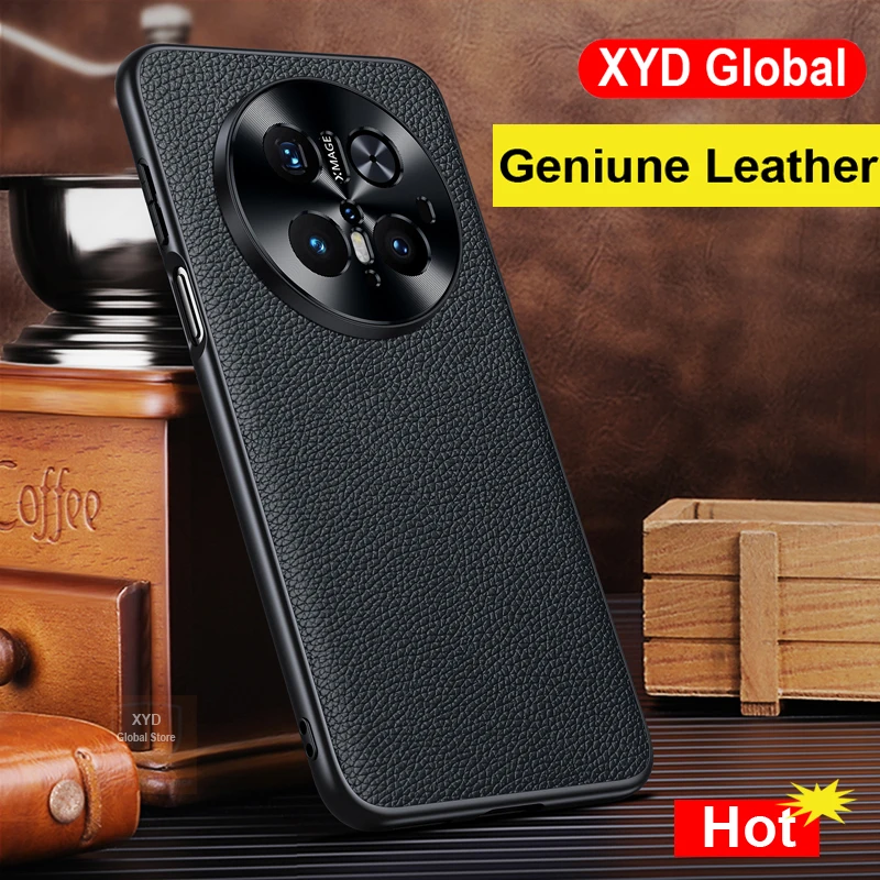 

Geniune Leather Phone Case For Huawei Mate 70 Pro Cowhide Cover For Huawei Mate 70 Pro Mate70 Plus Case Shell Skin Metal Lens