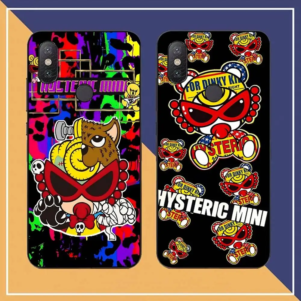 

Japan Fashion H-Hysteric M-Mini Phone Case For Redmi Note 4 X 5 A 6 7 8 T 9 9S 10 11 11S 11Epro Poco M3 Pro
