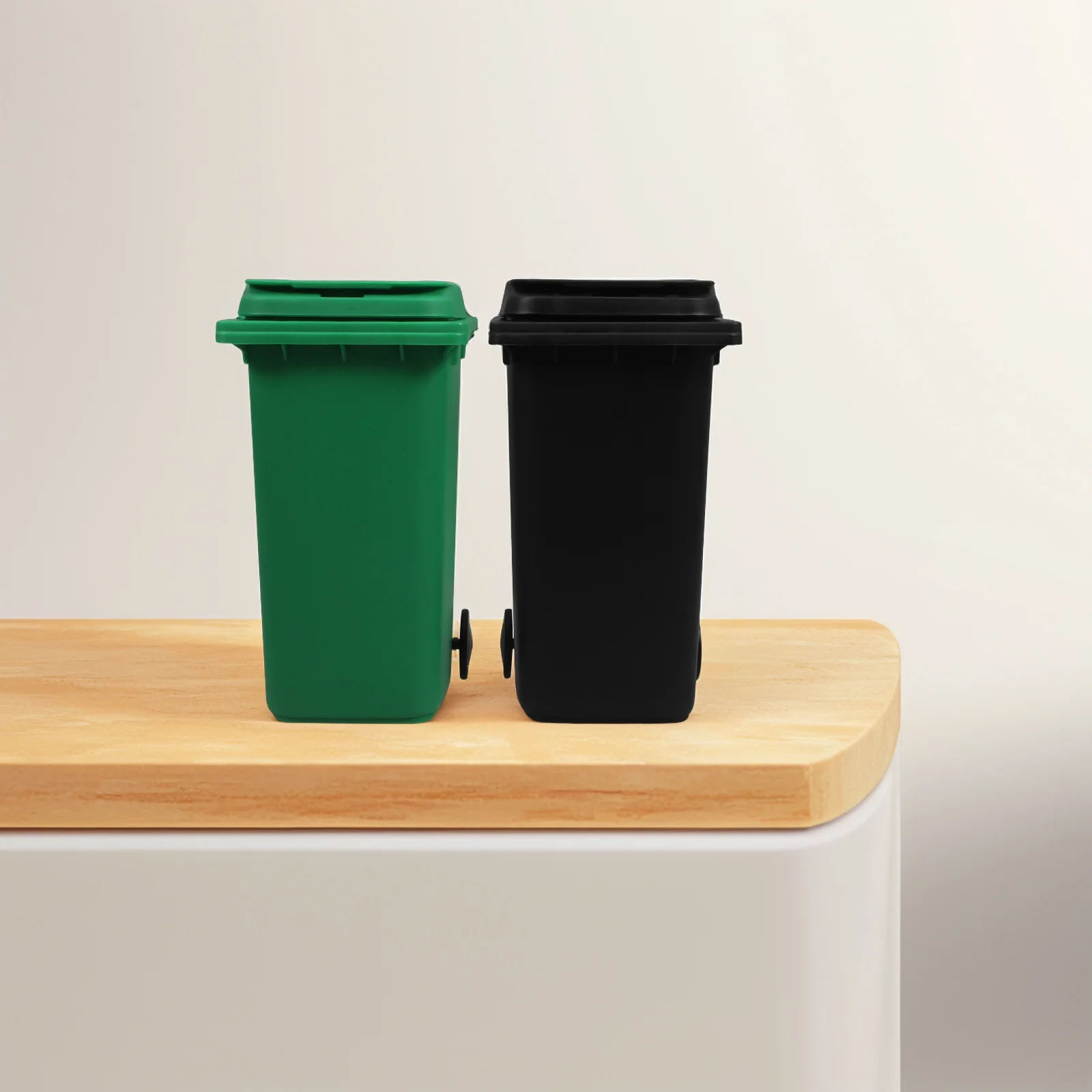 2 قطعة سلة المهملات الصغيرة حامل القلم الرصاص لطيف منظم سطح المكتب لمكتب المنزل المطبخ منضدية مزبلة سلة إعادة التدوير الصغيرة #2