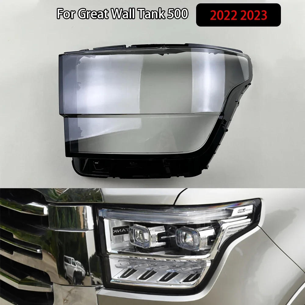 

For Great Wall Tank 500 2022 2023 Headlamp Lamp Shell Headlight Cover Transparent Lens Plexiglass Replace Original Lampshade
