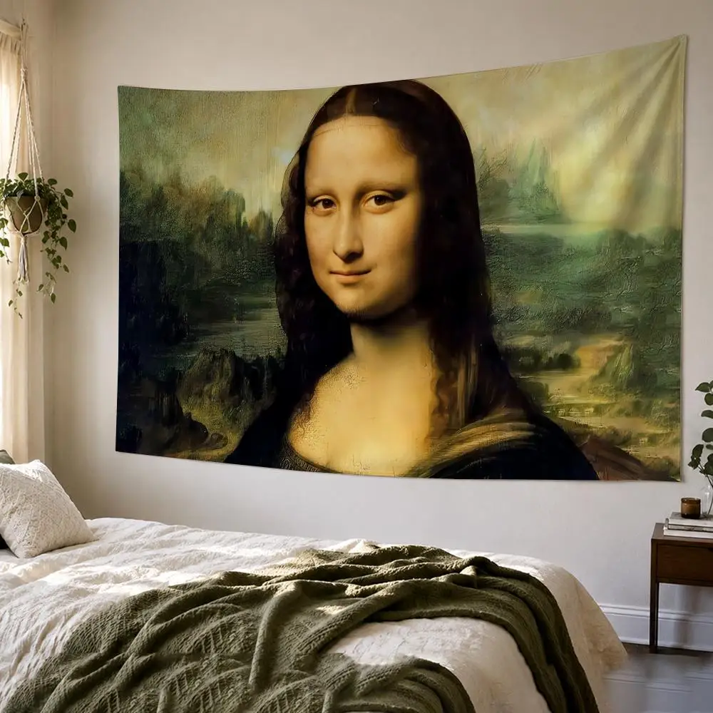 Da Vinci Art Medieval Artistic Tapestry Bedroom Living Room Bar Party House Home Dorm Interior Wall Decor Background Banner