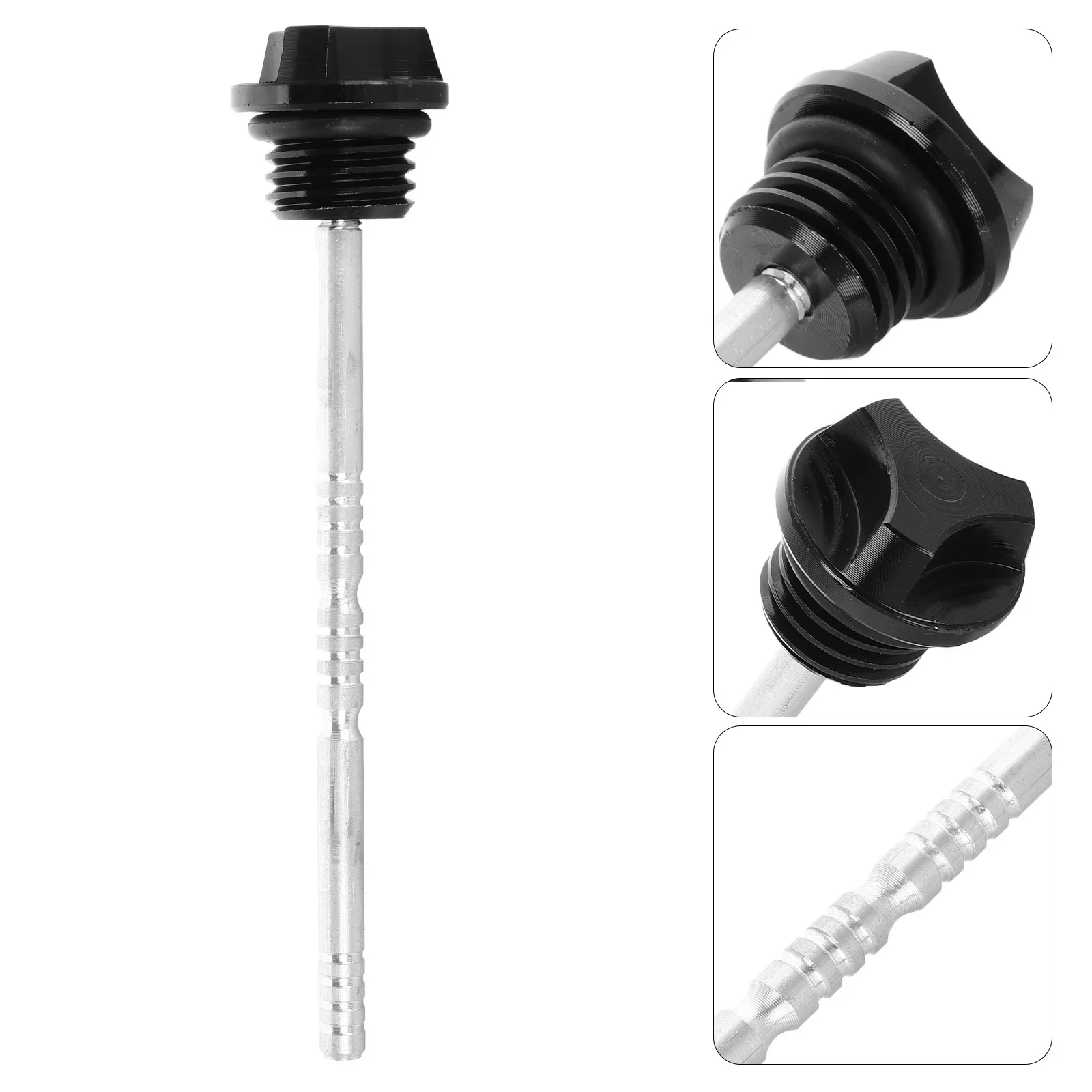 

Universal Motorcycle Engine Oil Dipstick Metal Sturdy Construction for Oil Tank Level Checking Replacement Engine Level