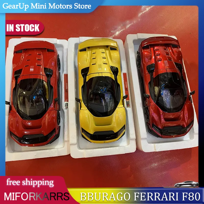 

In Stock Bburago 1:18 Ferrari F80 Signature Version Supercar Alloy Miniature Diecast Model Ferrari Sports Car Model Toy Kid Gift