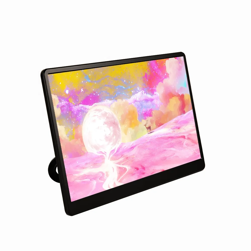 Monitor Portabel 15.6 Inci 1080P dengan Stand yang Dapat Disesuaikan, Layar IPS Dual Monitor untuk Gaming, Monitor Kedua untuk Laptop saat Bepergian