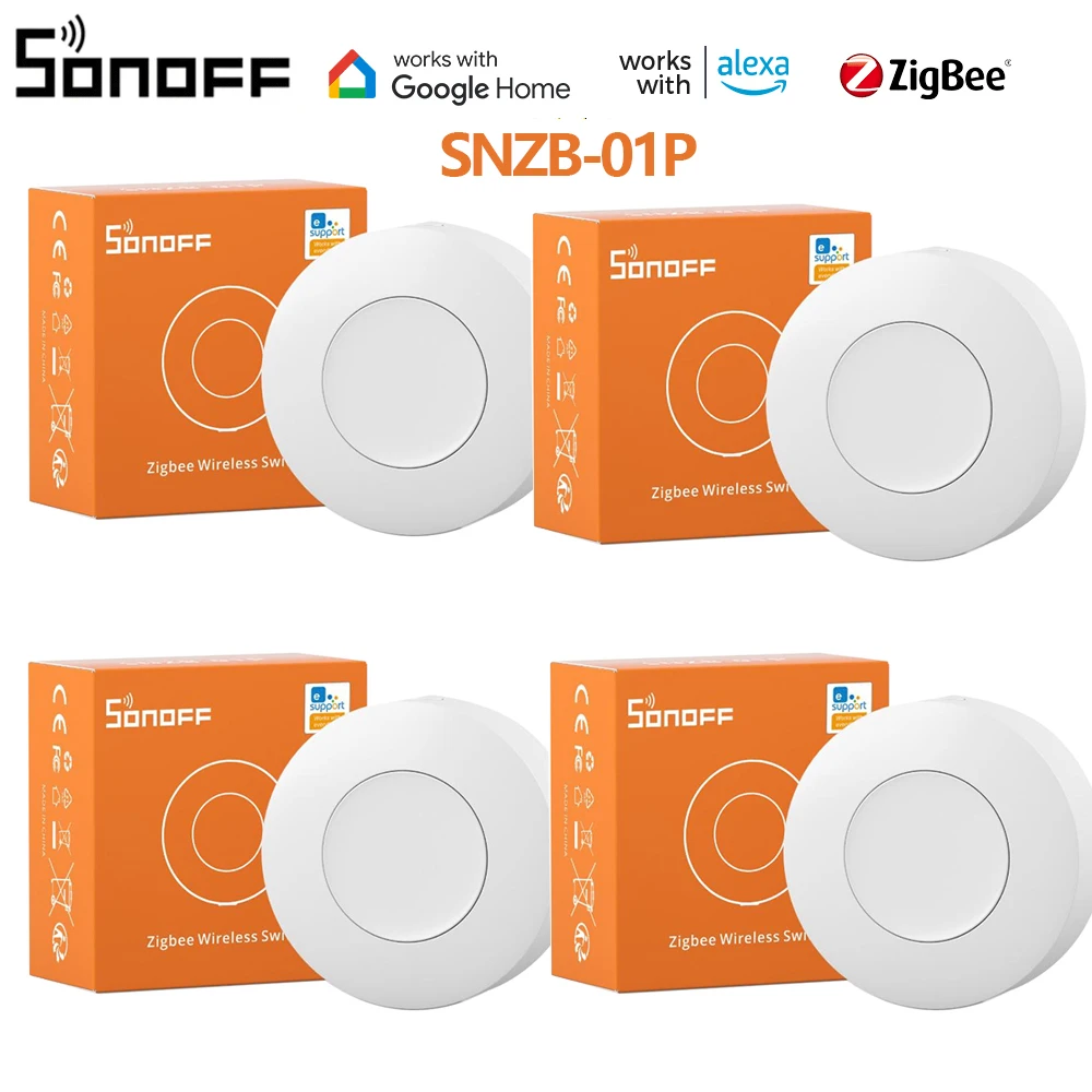 

Беспроводной переключатель SONOFF SNZB-01P Smart Zigbee, умная сцена, двухстороннее управление с переключателем TX Ultimate NSPanel Pro eWeLink, 1-10 шт.