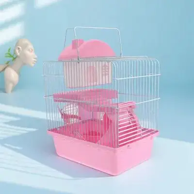 

Double Layer Pet Cage Castle Small Size Hamster Hideout Breathable Durable For Hamster Mouse Chinchilla Hedgehog Villa