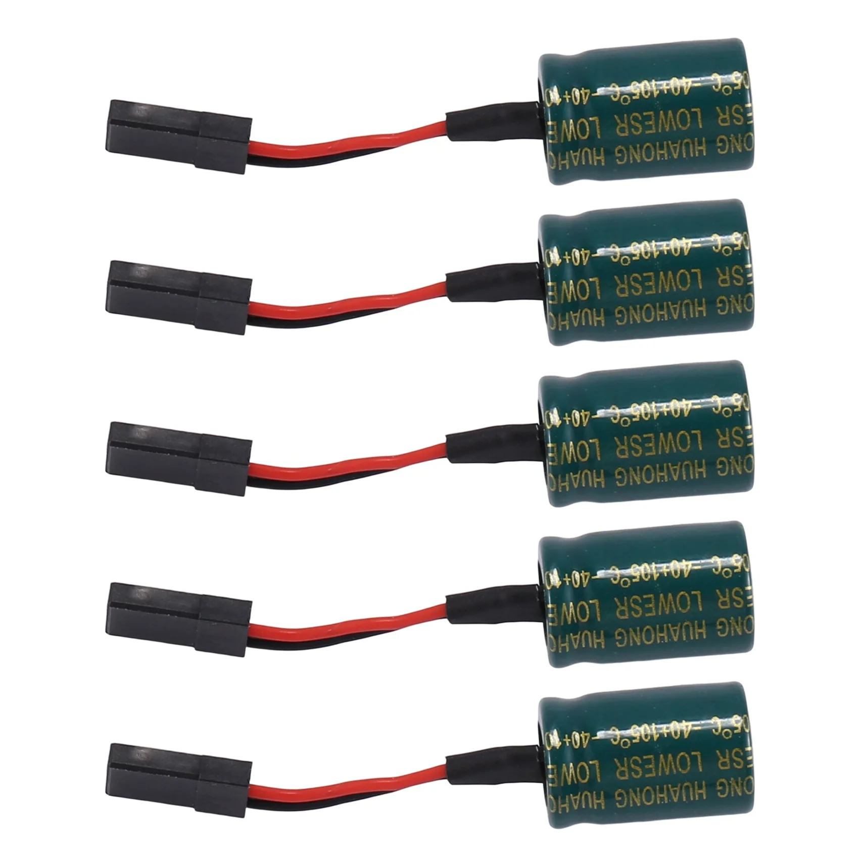 ABMF-5Pcs 3300UF 16V Protector de voltaje A3 receptor de Control de vuelo Protector de condensador grande con enchufe para Drones RC FUTABA