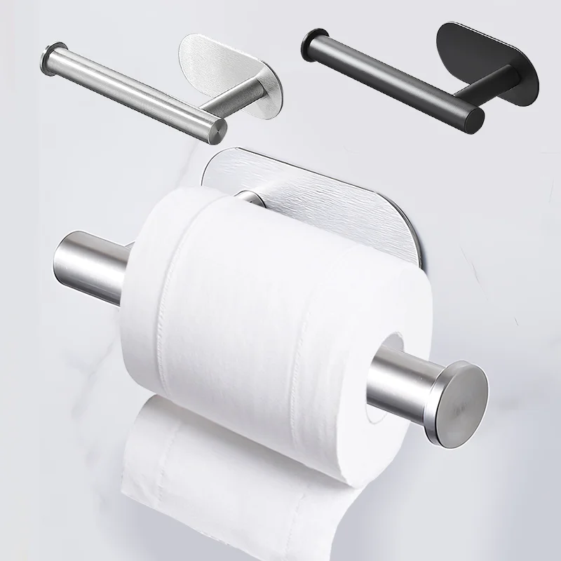 

Bathroom Paper Towel Holder Adhesive Toilet Storage Rack Wall Mount Tissue Towel Roll Dispenser No Punching Toilet Paper Rack