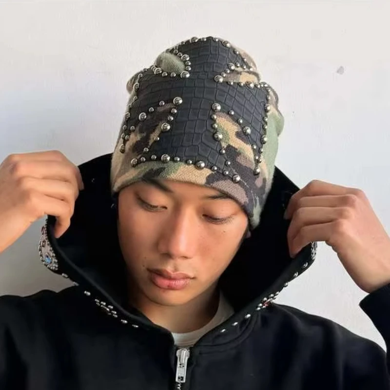 Harajuku Trendy Dome Knitted Hat 2026 Fashion Street Hip Hop Punk High Street Autumn Personalized Design Stylish Ins Clothing