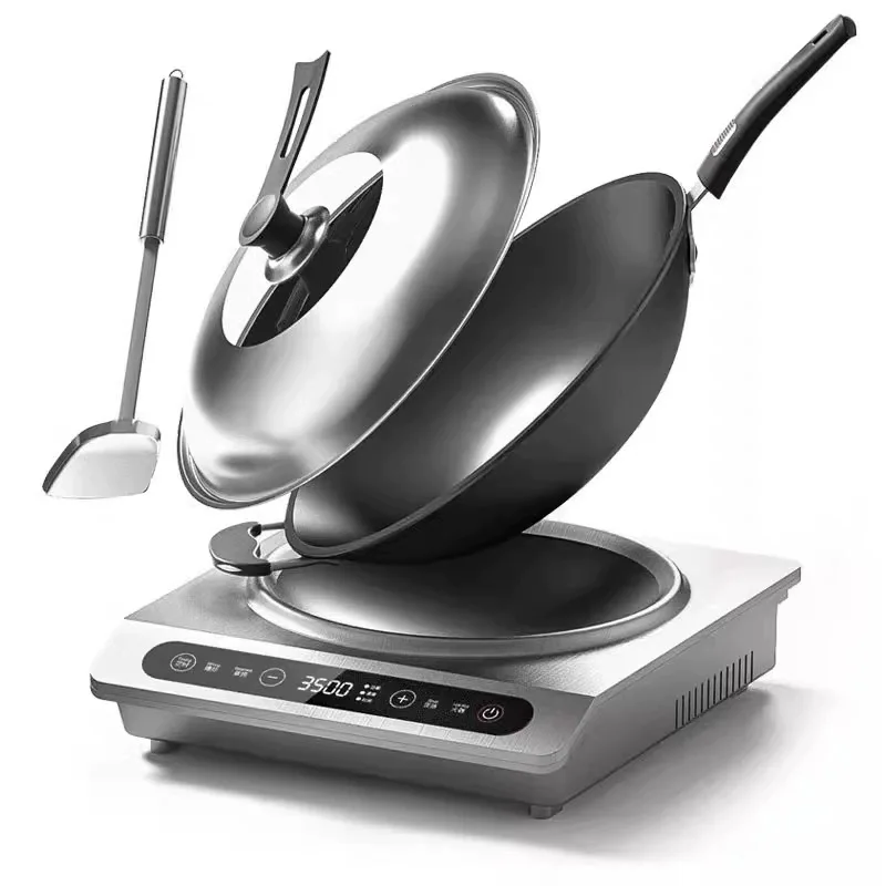 3500W Commercial Induction Cooker Stir Fry High Power Stainless Steel Countertop Stove For Hotel Canteen